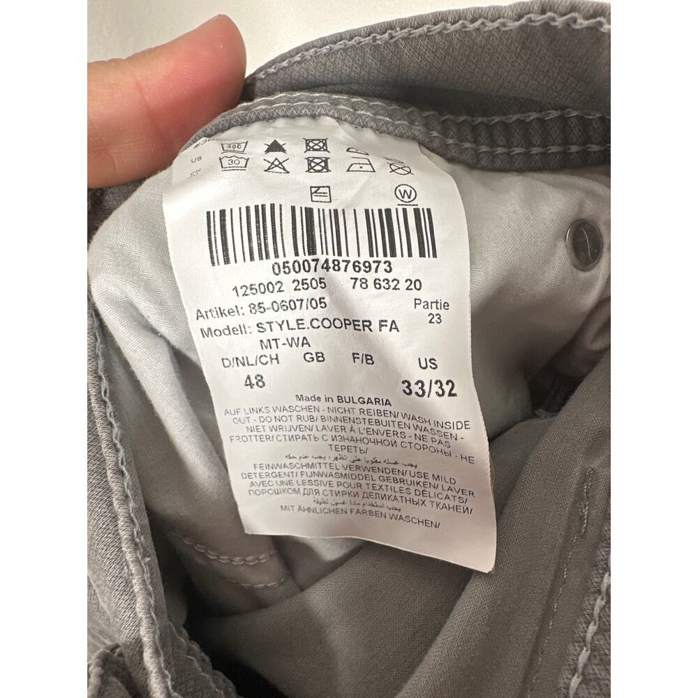 Brax Cooper Fancy Regular 33/30 Gray Comfort Chino Office Casual - Picture 7 of 9